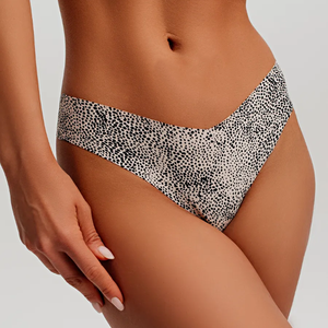 Culottes ultra-fines sans couture grande taille taille basse sexy pour femmes séchage rapide imprimé léopard quotidien ODM/OEM respirantes sous-vêtements - Product Image 2