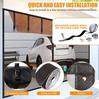 Moustiquaire magnétique moderne et durable en fibre de verre pour porte de garage, résistante aux insectes, maille de 1 mm, sans perçage requis