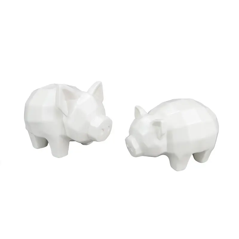 Custom Decorative Ceramic Animal Pig Statue