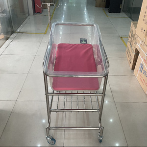 Cuna y Cochecito de Bebé de Acero Inoxidable, Cuna de ABS para Recién Nacidos, Cama de Maternidad Junto a la Cama, Centro de Cuidado Posparto - Product Image 1