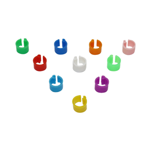 Chim đào tạo chân nhẫn 6mm Đường kính bên trong thân thiện với môi nhựa nhận dạng nhẫn với không có số mở geshifeng thương hiệu - Product Image 4