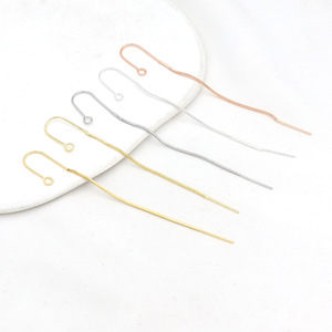 ต่างหูรูปตัวยู ชุบทอง 14K 18K ทองแดง สำหรับทำเครื่องประดับ DIY รุ่น A59 - Product Image 4