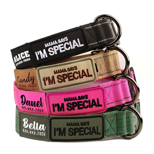 Individuelles Hundehalsband mit reflektierendem Streifen, personalisierter Name, Telefonnummer, Haustierhalsbänder für mittelgroße und große Hunde, Halsband für Jagdhunde - Product Image 2
