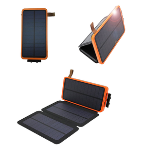 20000mAh xách tay có thể gập lại năng lượng mặt trời ngân hàng điện không dây USB C/Micro USB sạc nhanh ngoài trời khẩn cấp sao lưu đèn pin la bàn - Product Image 2