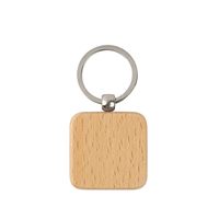 Vente en gros de supports vierges en bois pour gravure, porte-clés carrés, 3,7x3,7 cm, durables et écologiques, pour cadeaux DIY, artisanat et gravure laser