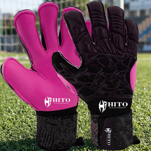 Gants de gardien de but professionnels à adhérence super douce, coupe hybride, caoutchouc injecté au dos de la main, enveloppe en caoutchouc pour les doigts et le pouce, languette en T, logo personnalisé - Product Image 2