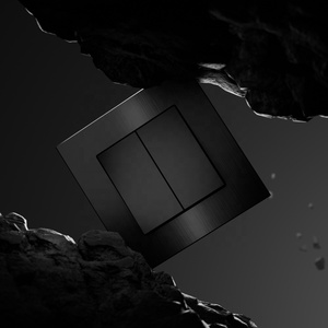 Thị trường Châu Âu tường 1 chuyển đổi ổ cắm cho ánh sáng 2 Gang 1 cách 2 cách tường chuyển đổi chải nhôm bảng điều chỉnh màu đen vàng xám - Product Image 2