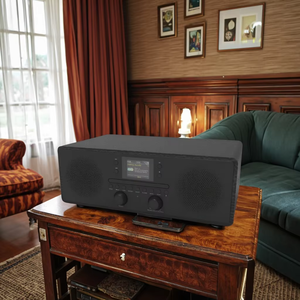 Phong cách Retro hiện đại thoa đài phát thanh kỹ thuật số với Wi-Fi Internet streaming, FM và Máy nghe nhạc CD và thoa đài phát thanh - Product Image 1