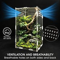 Cage de reproduction à design vertical, système de fermeture magnétique sécurisé, trous d'aération de précision, vivarium moderne, réservoir portable