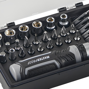 Ensemble de 30 outils à cliquet durables avec mallette rigide, personnalisable OEM, embouts inclus, tournevis à cliquet, douilles et têtes de tournevis - Product Image 4
