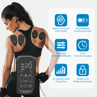 Máquina TENS Digital con Masaje EMS, 36 Programas, 25 Niveles de Intensidad Ajustables para Alivio del Dolor Muscular de Espalda y Cuello