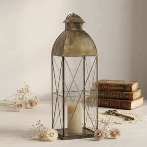 Manufacturers Brass Antique <b>Large</b> Metal <b>Candle</b> <b>Lantern</b> for Home & Weddings Decorations - Product Image 6