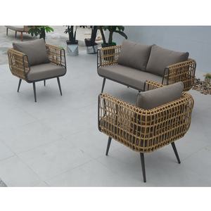 Juego de muebles de sofá de ratán para jardín al aire libre de aluminio para sala de estar, patio, Hotel, silla de cuerda, muebles de <span class=keywords><strong>Ratan</strong></span> - Product Image 3