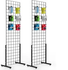 Hersteller für den Einzelhandel Display Stand Grid Panel Tower Metallgitter platte mit Beinen