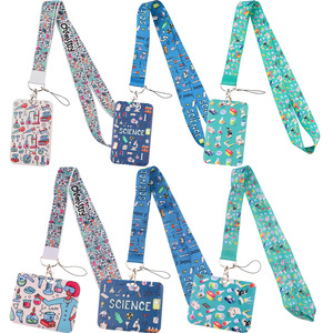 Hot Selling Cartoon Polyester Work Card Holder Lanyard Bus ID Card Cover Badge Hot Selling Nylon Lanyards