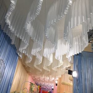 Décoration de fête d'événement, draperies blanches suspendues au plafond pour <span class=keywords><strong>mariage</strong></span>, mandap - Product Image 1