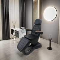 Lit électrique esthétique à 3 moteurs de style européen Salon de beauté Spa Table de massage médical Chaise de podologie pour les traitements de spa du visage