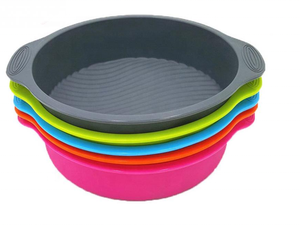 Livraison gratuite, moule à gâteau rond en silicone de 160 g, 9 pouces, moules à <span class=keywords><strong>tarte</strong></span>, outils de pâtisserie et de boulangerie DIY - Product Image 1
