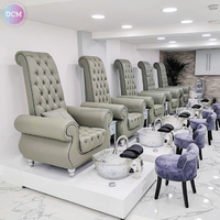Salon de beauté renard argenté japon hydro masseuse massage des pieds manucure pédicure chaises pour spa de luxe