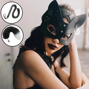Tilki deri göz maskesi rol oynamak tilki kuyruk esaret maskeli maske diğer BDSM ürünleri oyuncaklar seks yetişkin yüz parti tilki maskeleri - Product Image 4