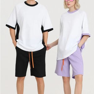 Hip Hop <b>Patchwork</b> Short Sleeves Cotton T <b>Shirt</b> Men Custom Digital Printing Contrast Colors Stitch Layered Oversized T <b>Shirts</b> - Product Image 2