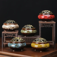 Brûleur d'encens à refoulement en céramique anti-odeur pour bois de santal, parfum d'ambiance pour la maison, hôtels, décorations de Noël, printemps, été, automne