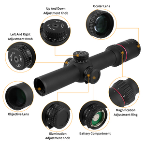 กล้องเล็ง FOCUHUNTER 1-10x28 SFP ขนาดหลอด 34 มม. กระจกแกะสลักแบบ Second Focal Plane สำหรับใช้งานกลางแจ้ง พร้อมเส้นเล็งเรืองแสงภายใน สำหรับการล่าสัตว์ - Product Image 1