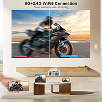 KaiAqua L018 650ANSI 4K 1080P Native Auto Focus Correction Keystone Android11 WIFI6 Projecteur Home Cinéma Portable 360 °