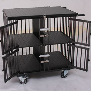 خفيفة الوزن 4 عجلات عربة الحيوانات الأليفة مريحة قابلة للطي عربة الكلب وعربة القط الناقل السفر صديقة - Product Image 3