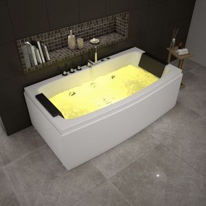 Vasca Idromassaggio Rettangolare Premonition per 2 Persone con 12 Getti, Design Ecologico e Funzioni di Illuminazione Colorata - Product Image 5