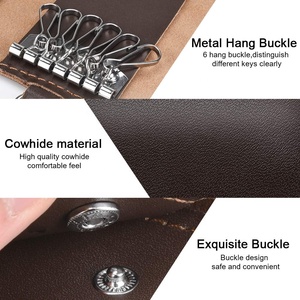 Nouveau design en cuir PU <span class=keywords><strong>porte</strong></span>-clés portefeuille multi-fonction mini pochette en cuir pour clés <span class=keywords><strong>porte</strong></span>-monnaie-hommes et femmes - Product Image 4