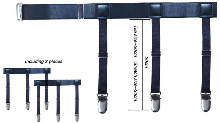 dress shirt leg straps Hold'Em Elastic Shirt Stays for Men, Shirt Stay for a Polished Look, Adjustable Shirt Stays, Durable Shirt Tucker for Men, Suit Accessories Must Have, Available in 3 Styles, Black at Amazon Men's