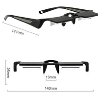 Lunettes à prisme pour lit, miroir horizontal, lunettes pour lecteurs paresseux, lunettes à prisme à 90 degrés pour lire et regarder la télévision allongé