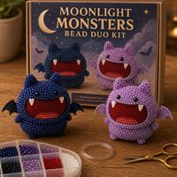 Nouveau kit d'artisanat DIY 3D perlé pour Halloween : Ensemble complet pour la création de figurines fantômes et citrouilles effrayantes – Kit d'ornements artistiques en perles