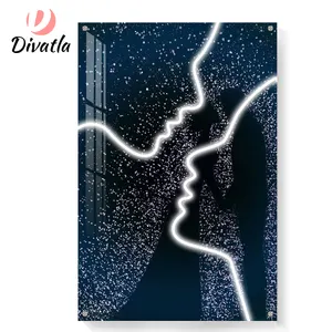 DIVATLA ไฟ Led สีนีออน4W แบบแขวนผนัง,ไฟรูปวาดตกแต่งบ้านสไตล์ใหม่สำหรับติดผนัง