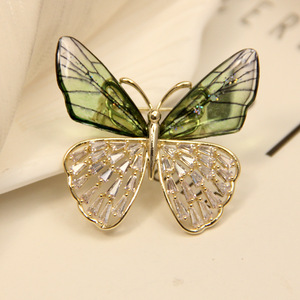 دبابيس فراشة ونجم البحر مرصعة بالأحجار الكريمة متعددة الألوان للحفلات والأعراس، مصنوعة من السبائك - Product Image 1