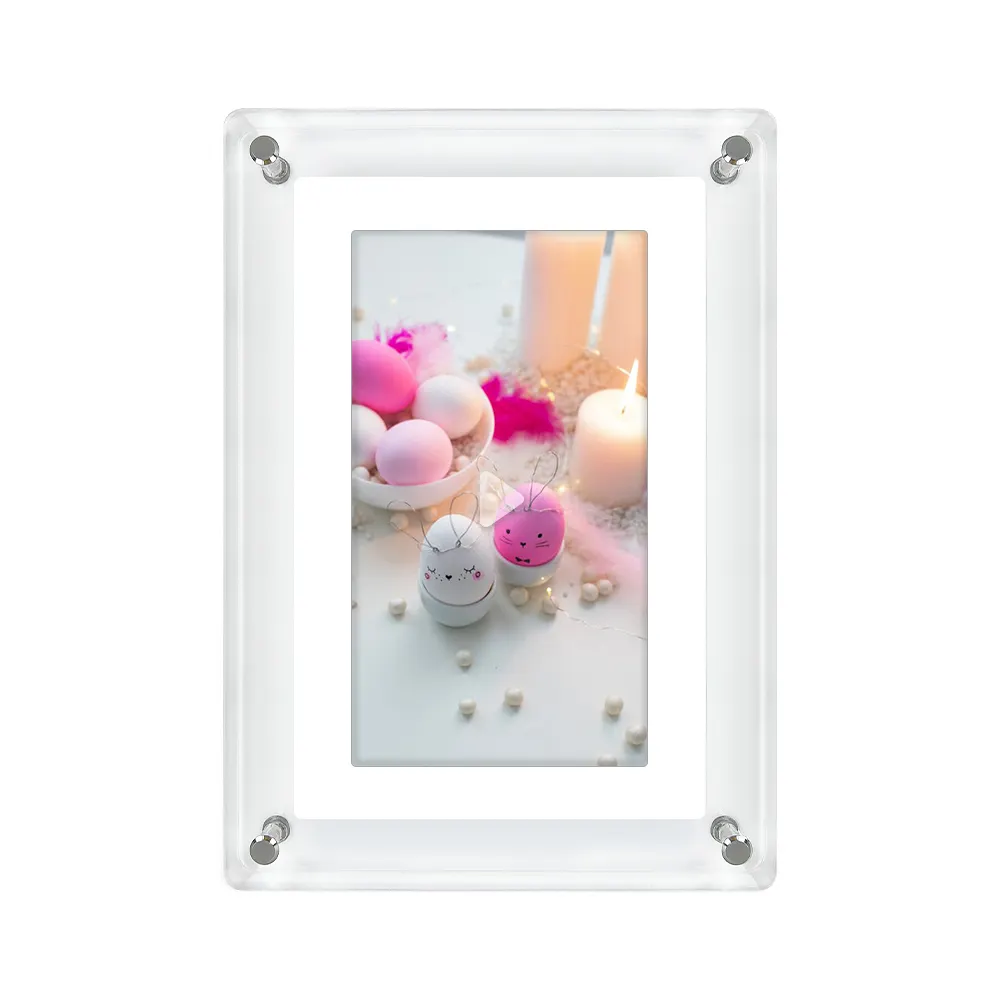 New sign download free mp3 mp4 7 inch 4GB Lcd gift acrylic digital photo frame NFT 7 inch IPS video frame