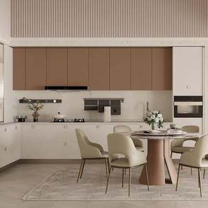 Armoires de cuisine de luxe Design raffiné Matériau durable Caractéristiques réfléchies pour les maisons Disposition fonctionnelle Armoires de cuisine Évier - Product Image 1