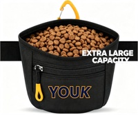 Sac de friandises pour chien personnalisé en gros avec clip ceinture, aide à l'entraînement du comportement canin, portable, en polyester, 1,5 L, pour extérieur