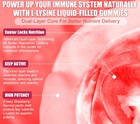 Gummies de L-Lysine Liposomale à Haute Absorption 1200mg – Soutien Immunitaire, Soin de la Peau, Acide Aminé Végétalien, Sans Sucre – Complément Santé