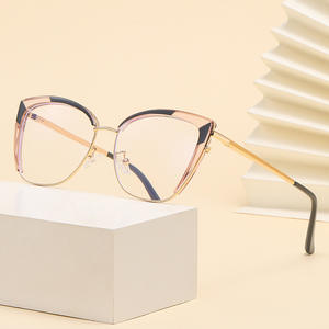 Monturas de gafas Kjl Cat Eye para mujer, montura completa, lentes de PC, protección anti UV, diseño moderno y elegante - Product Image 3