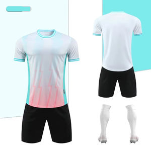 Günstige Blanko-Team-Fußballtrikots für Herren, Gestalten Sie Ihr Logo, Erwachsenen-Fußballbekleidung, Nicht Verblassend, 100% Polyester, Thermotransferdruck - Product Image 2