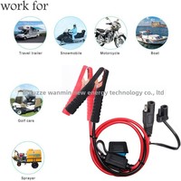 Câble d'extension de charge rapide avec adaptateur connecteur SAE et pince crocodile pour batterie 10 AWG, isolation en PVC ignifuge pour