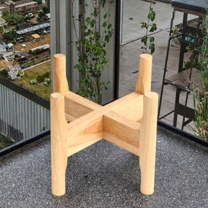 <span class=keywords><strong>Support</strong></span> <span class=keywords><strong>pour</strong></span> plante d'intérieur au sol en bois naturel rustique et au design moderne <span class=keywords><strong>pour</strong></span> porte-pot <span class=keywords><strong>de</strong></span> fleurs - Product Image 3