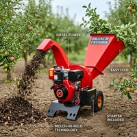 Broyeur de branches mobile 120 avec moteur diesel pour usage forestier