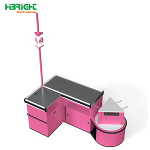 Mostrador <span class=keywords><strong>de</strong></span> Acero Resistente <span class=keywords><strong>de</strong></span> Doble Cara, Sin Electricidad, con Porta Bolsas y <span class=keywords><strong>Caja</strong></span> <span class=keywords><strong>Registradora</strong></span> para Tiendas Minoristas - Product Image 3