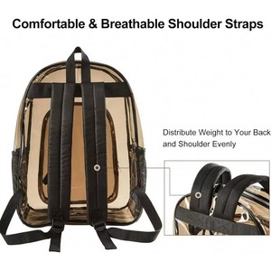 Échantillon gratuit : Sac à dos transparent robuste, grand sac à dos transparent, sac à dos transparent pour le collège, le travail, la sécurité, les voyages - Product Image 5