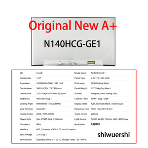 Moniteur LCD d'origine neuf A+ 14 pouces 1920*1080 EDP 30 broches 60Hz NV140FHM N4X N4Y N4Z N140HCG GE1 B140HTN01.2 B140HTN01.0 B140HTN01.B - Product Image 3