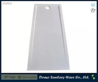 Receveur de douche rectangulaire moderne antidérapant Domo série TQ en surface solide, installation facile, acrylique, fibre de verre 3 couches, 35 mm d'épaisseur