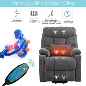 Moderne Ergonomische Trillingen Warmte <span class=keywords><strong>Massage</strong></span> Lounge Stoel Usb Oplaadmogelijkheden Elektrische Schommelfunctie Stof Woonkamer Gebruik - Product Image 3